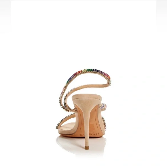 Alexandre Birman Polly suede sandals with multi-colored crystal embellishments - Picture 7 of 13